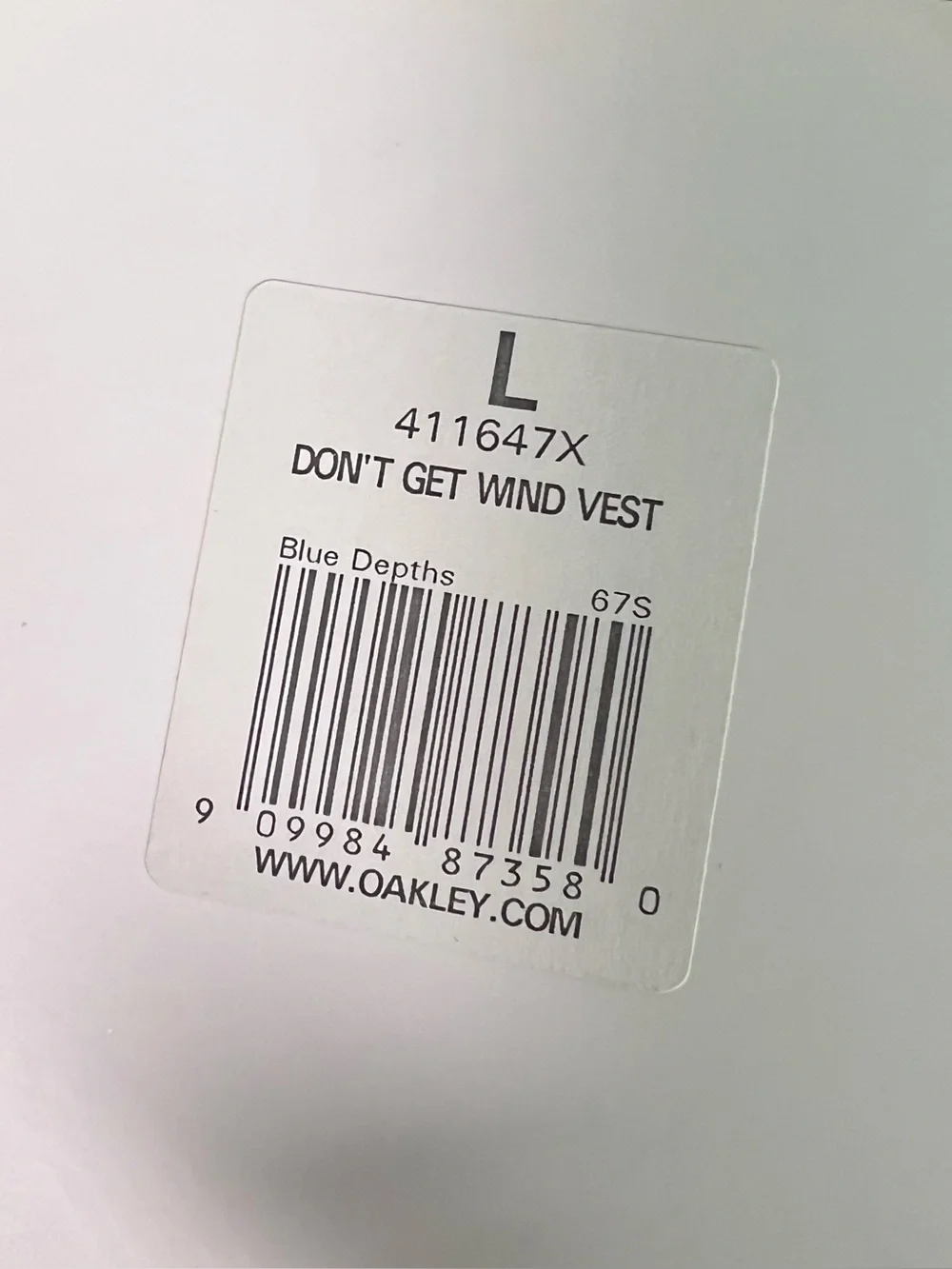 Vintage Y2K Oakley Don’t Get Wind Vest Mens Large Blue NWT Gorpcore